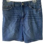 Nine West Women's High Rise Cuffed 5" Bermuda 5 Pocket Denim Jeans Shorts 10 Photo 0