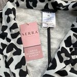 Serra  Black and Gray Leopard Print Oversized Blazer Photo 2