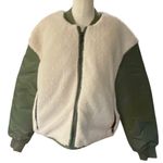 ASTR  the Label Tegan Mixed Media Jacket Olive & Cream NEW Size large Photo 11