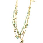 Style & Co Hammered Disc Beaded Layered Pendant Necklace in Gold MSRP $35 NWT Photo 1