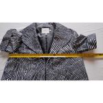 Chaus Black White Geometric Print Short Sleeve Cropped Blazer Jacket Size 6 Photo 7