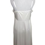 Vintage Shadowline Size 36 White Full Slip, Floral Lace Trim Adjustable Straps Photo 2