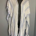 Blue Island  white and blue striped lightweight cover-up Photo 0