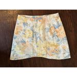 Abercrombie and Fitch Floral Mini Skirt Size Medium Yellow Photo 3