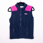 Vineyard Vines  Women's Fleece Lined Sleeveless Full Zip Jacket Vest Blue Pink S Photo 0