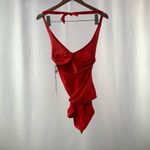 ONIA NWT ‎ Elena Halter One Piece Swimsuit in Red Rock Size Small Photo 4