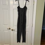 Boohoo jumpsuit cutouts black white stripe 10 Photo 15