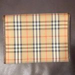 Burberry Vintage BURBERRYS Nova Check Plaid Clutch With Gold Link Shoulder Chain Photo 2