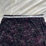 Briggs New York Vintage 90s black & pink/purple floral maxi skirt size large (p) Photo 6