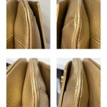 MCM Gold Leather Studded Flap Shoulder Bag Photo 1