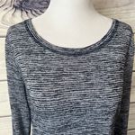 Athleta Navy Striped Breezy Split Back Athletic Top Photo 3