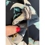 Ann Taylor navy floral short sleeve blouse sml Photo 3