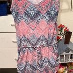 Live Love Dream Aeropostale Pink and Blue Patterned Romper Photo 0