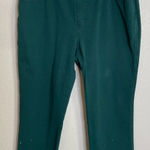 Quacker Factory  Womens 1X Short Green Embellished Denim Jeans‎ Pockets Stretch Photo 0