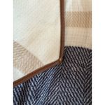 Chico's Womens 0 US 4/6 Blanket Coat Jacket Cream Striped Pockets Belt 2 Button Photo 6