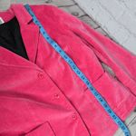 Garnet Hill  Women's Pink Velvet Blazer Jacket‎ Size 06 Cotton Spandex Blend Photo 8