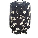 Bardot  Catalina Floral Ruffle Mini Dress‎ Black Sz 8/Medium Photo 1