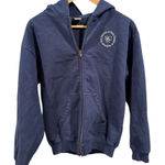 Sporty & Rich Navy SRHWC Zip Hoodie XS Navy Heavyweight Cotton Blue Photo 0