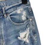 American Eagle  SZ 8 Highest Rise 90s Boyfriend Jeans Distressed Rips Zip-Fly Photo 3