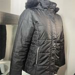 Ambiance Women's Black Puffer Jacket Faux Fur Hood Size S Winter Casual Photo 0