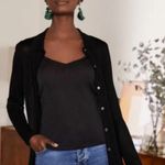 Boden Knitted Sparkle Shirt Black Metallic blouse & camisole Size 12 Photo 0