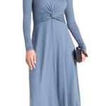 A New Day NEW  Periwinkle Blue Longsleeve Twist Front Midi Dress, L Photo 0