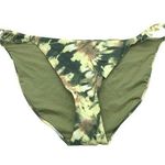Aerie  Womens Bikini Swim Bottom Ruffle Green & Beige Tie-Dye Size L Photo 0