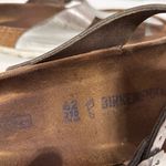 Birkenstock Gizeh metallic silver leather slide on sandal size EU 41 US 11-11.5 Photo 7