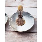 Vintage Clip On Earrings Large Statement Unusual Pink & Light Gold Tone 1.75" Photo 3