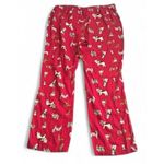 Old Navy Holiday Dog Pajama Pants Women's Size L Red Flannel Cotton Lounge Photo 6