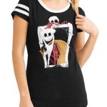 Disney Nightmare Before Christmas Juniors Graphic Tee Jack Skellington Large NWT Photo 0