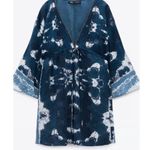 ZARA  Xsmall oversized Mini Tie-Dye Dress - Blue Photo 14