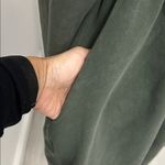 Tough Luv Clothing Army Green Ruffled Zip Up Sweatshirt Dress Photo 7