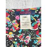 Kenzo Jeans Black Printed Silk Top 3/4 Sleeve Ruffle Cuffs Blouse EU Size 38 Photo 8