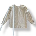 Gary Fabrikant‎ Vintage Silk Beaded Blouse Womens Size 8 Brown White Photo 2