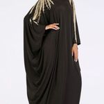 Muslim Hui Dubai Beaded Bat Sleeve Robe Plus Size Ladies Dress beach cover up Gold Photo 0