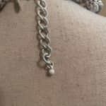 EXPRESS Signed  Chunky White Chain Costume Necklace Adjustable Length Photo 3