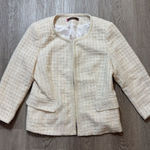 Saks 5th Avenue Folio New York Blazer Button Up Cream‎ Jacket Size XL Photo 0