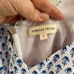 Rebecca Taylor Cutout Tulip Floral Sleeveless Wide-Leg Jumpsuit Navy Sz 0 Photo 6