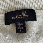 On Twelfth VICI  Heart Patterned Sage Green Sweater Photo 3