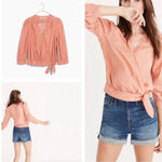 Madewell  star print cropped wrap top sz S Photo 1