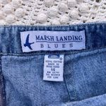 Marsh Landing Vintage 80s Denim Skirt zip up with button accents Photo 2