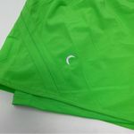 Zyia  Bright Neon Green Velocity Lined Athletic Shorts Photo 4