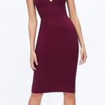 Dress the Population Lyla Purple Burgundy Plunging Sleeveless Bodycon Dress Photo 0