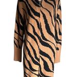 Leith  Dale Zebra Tan Open Cardigan Size Small NWT Photo 2