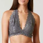 Free People Intimately Dark Gray Lace Halter Bralette Photo 0
