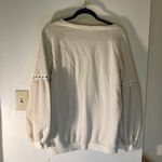 easel size Large Cream Sweatshirt with studded sleeves Photo 4