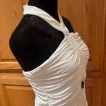 Bailey 44 Maive Halterneck Ruched Bodycon Stretch Midi Dress in White Size Large Photo 6