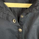 K. Jordan 100% Cotton Navy Blue Short Sleeve 1/2 Snap Knee Length Dress Size 2X Photo 4