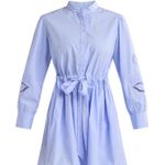 Chic Light Blue Long Sleeve Dress Size L Photo 0